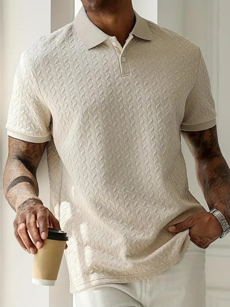 Trillion Jaqquard Men's Polo T Shirt for Men (Polyester Blend | Regular Fit) Additional Image