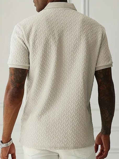 Trillion Jaqquard Men's Polo T Shirt for Men (Polyester Blend | Regular Fit) Additional Image