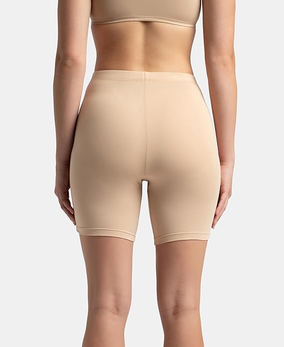 Jockey 1529 Women's High Coverage Super Combed Cotton Elastane Stretch Mid Waist Shorties with Concealed Waistband Additional Image