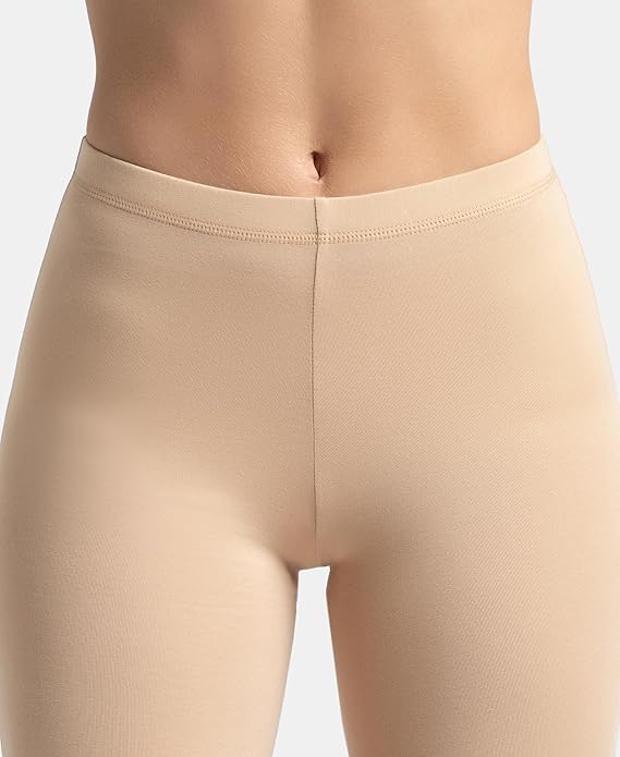 Jockey 1529 Women's High Coverage Super Combed Cotton Elastane Stretch Mid Waist Shorties with Concealed Waistband Additional Image
