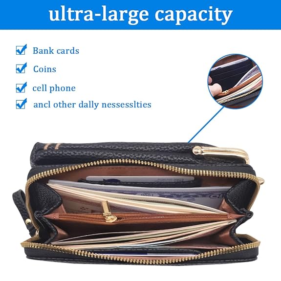 PALAY Women's Small Cross-Body Phone Bag Stylish PU Leather Mobile Cell Phone Holder Pocket Purse Wallet Sling Bag Mini Shoulder Bags Additional Image