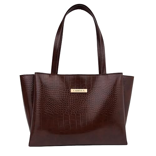 Carrylux Large Capacity Croco Pattern Tote Bags For Womens Big Purses And Handbags Ladies Big Shoulder Bag Additional Image
